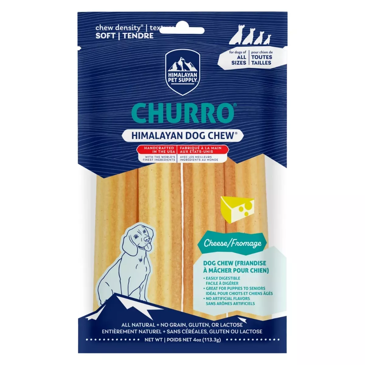 Himalayan Pet Supply Churro Dog Chew - Cheese Pack