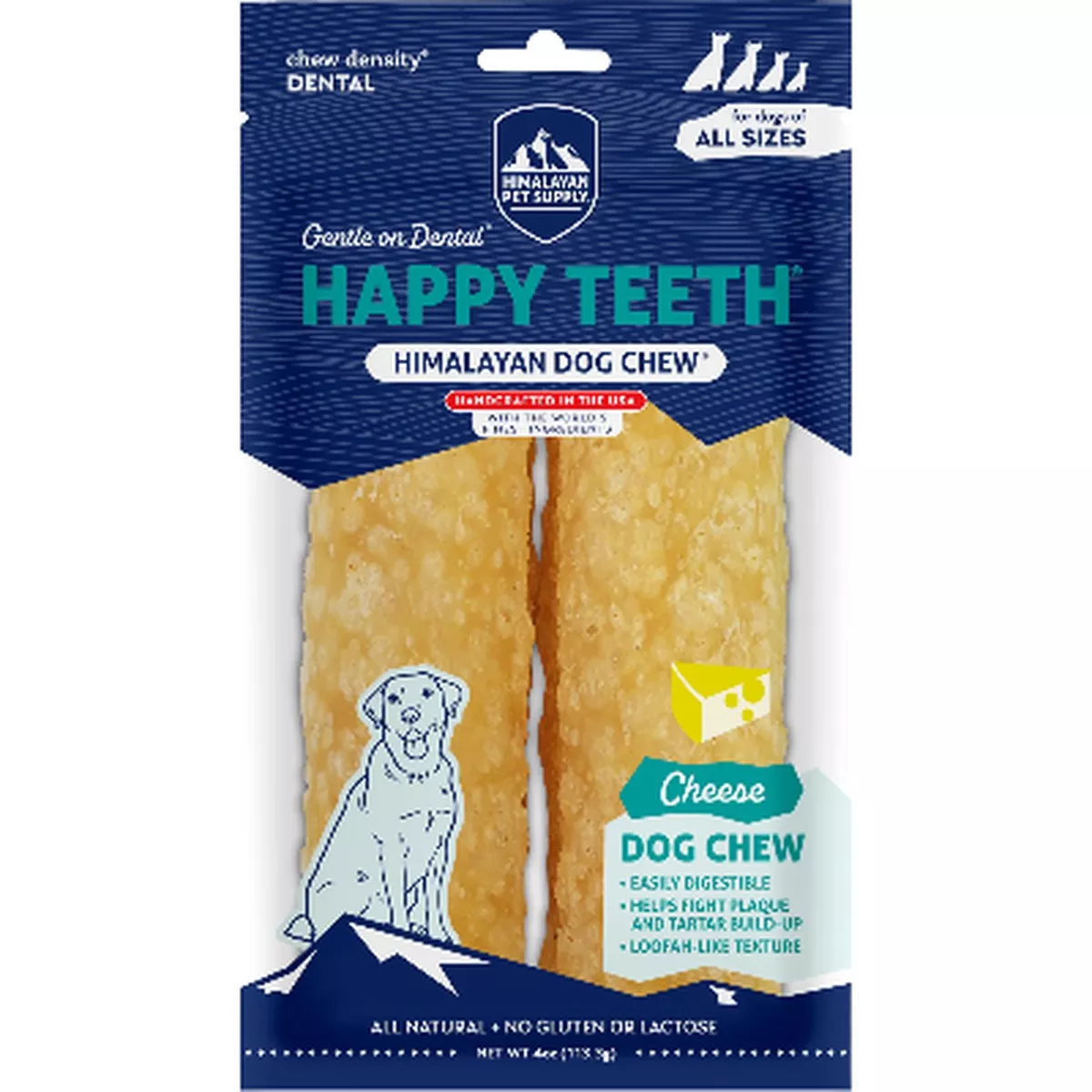 Himalayan Pet Supply Happy Teeth Cheese Dog Dental Chews
