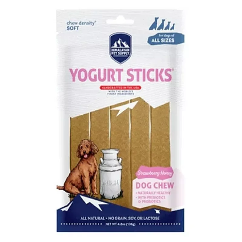 Himalayan Yogurt Sticks Strawberry Honey Dog Treats 4.8 oz