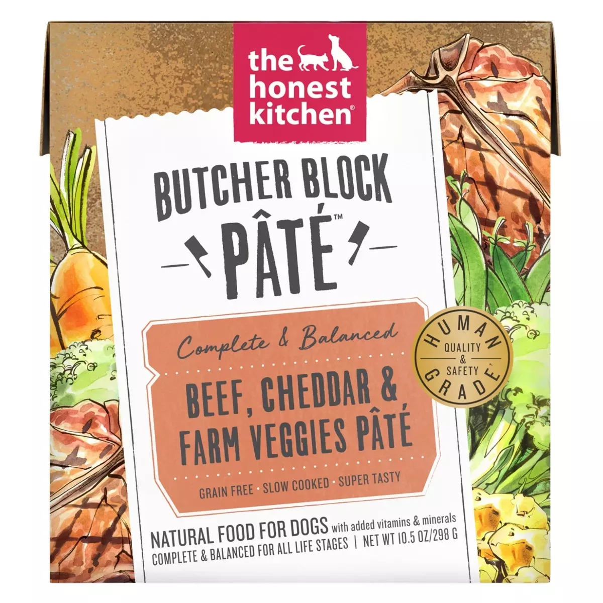 The Honest Kitchen Butcher Block Pâté for Dogs - Beef, Cheddar & Farm Veggies