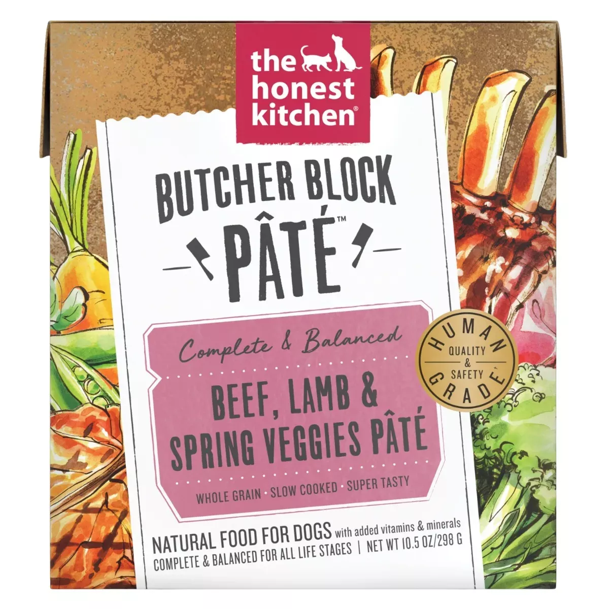 The Honest Kitchen Butcher Block Pâté for Dogs - Beef, Lamb & Spring Veggies