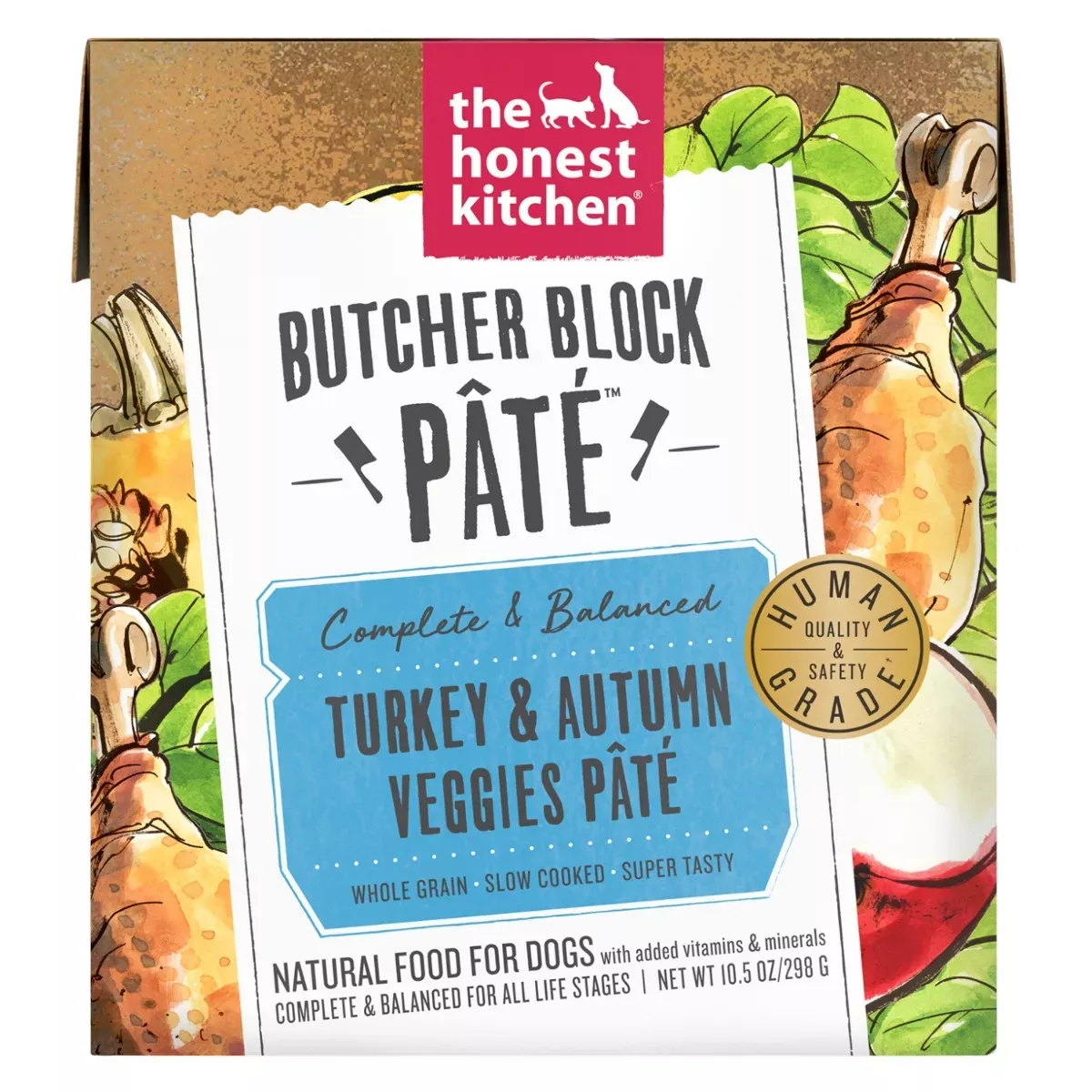 The Honest Kitchen Butcher Block Pâté for Dogs - Turkey & Autumn Veggies
