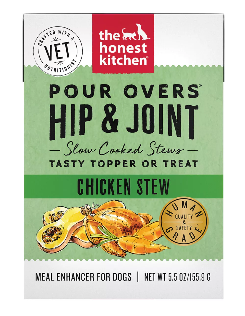 The Honest Kitchen, Functional POUR OVERS Joint & Mobility Support - Chicken Stew - Wet Dog Food