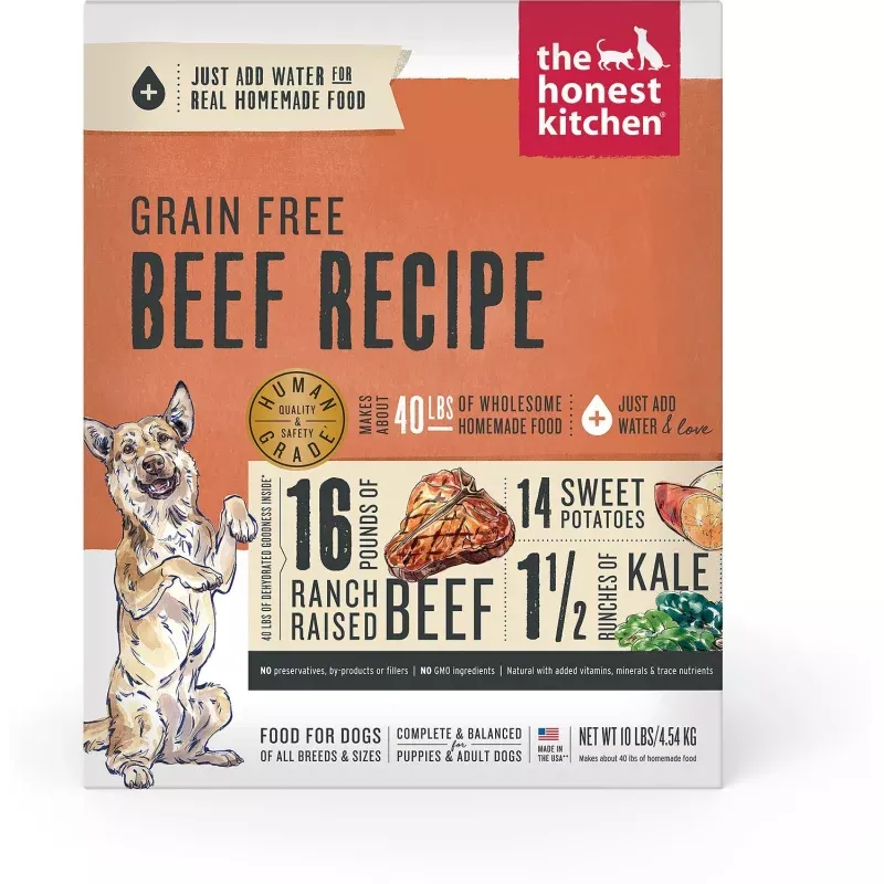 The Honest Kitchen Grain Free Beef Recipe Dehydrated Dog Food