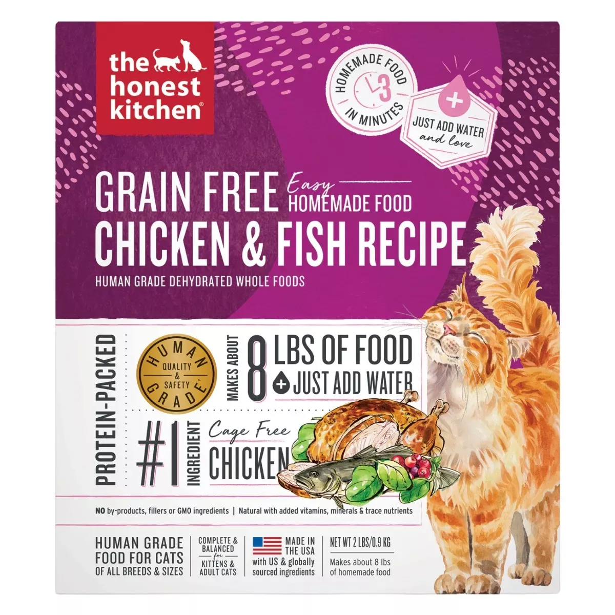 The Honest Kitchen Grain-Free Dehydrated Food for Cats - Chicken & Fish Recipe