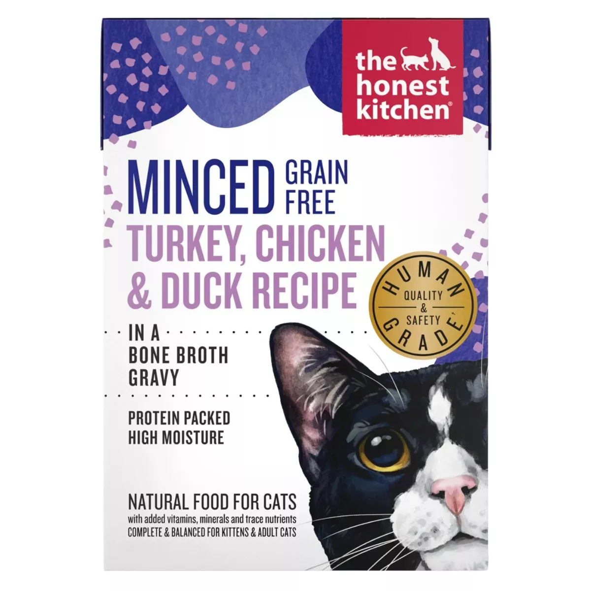 The Honest Kitchen Grain-Free Minced Wet Food for Cats - Turkey, Chicken & Duck Recipe