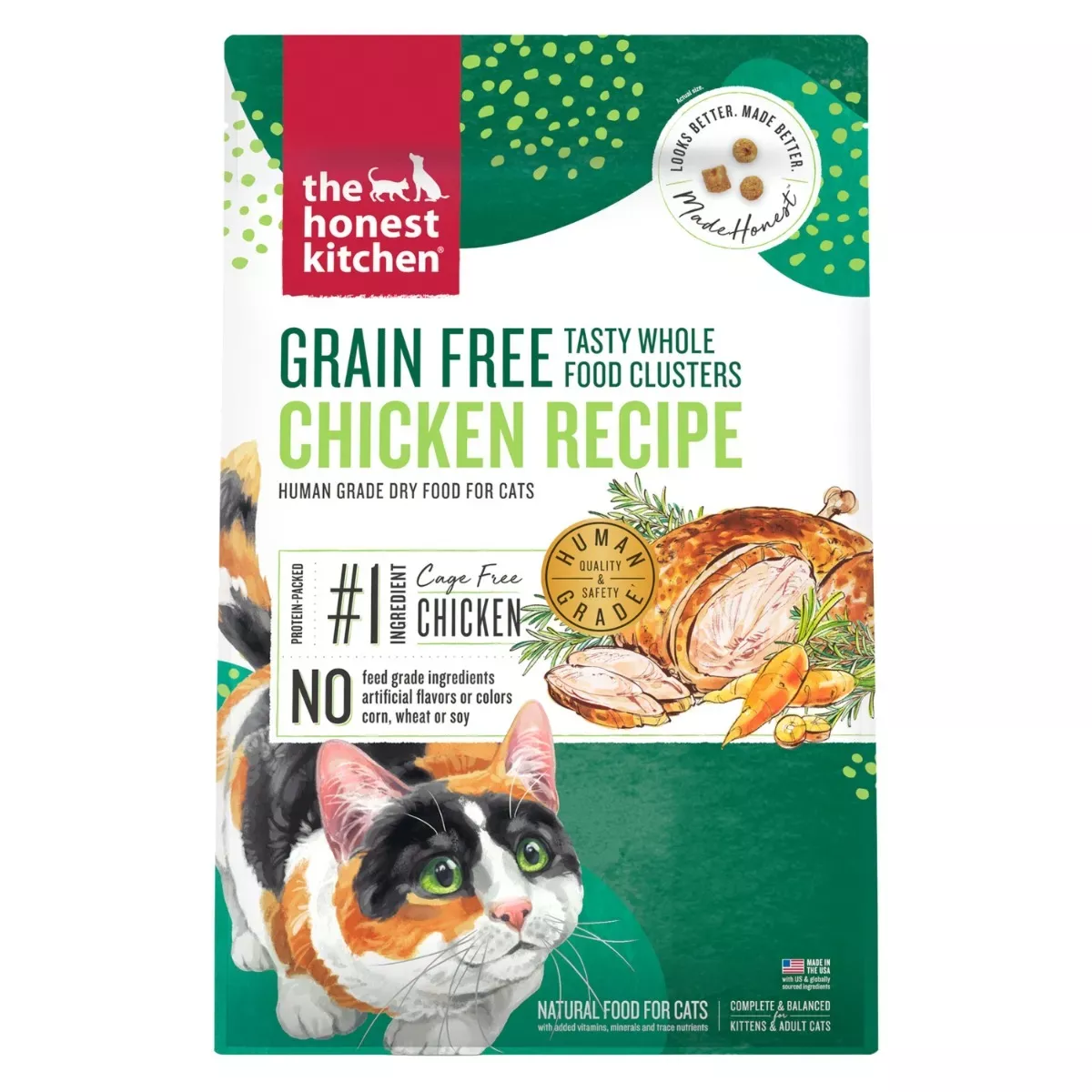 The Honest Kitchen Grain-Free Tasty Whole Food Clusters For Cats - Chicken Recipe