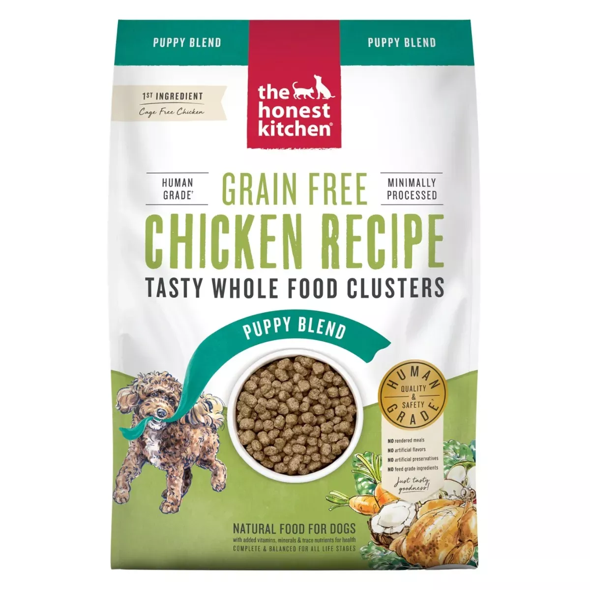 The Honest Kitchen Grain-Free Whole Food Clusters for Puppies - Chicken Recipe