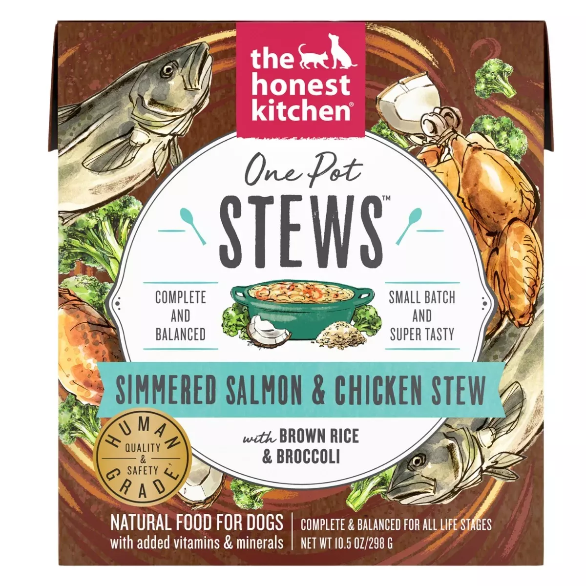 The Honest Kitchen One Pot Stews for Dogs - Simmered Salmon & Chicken