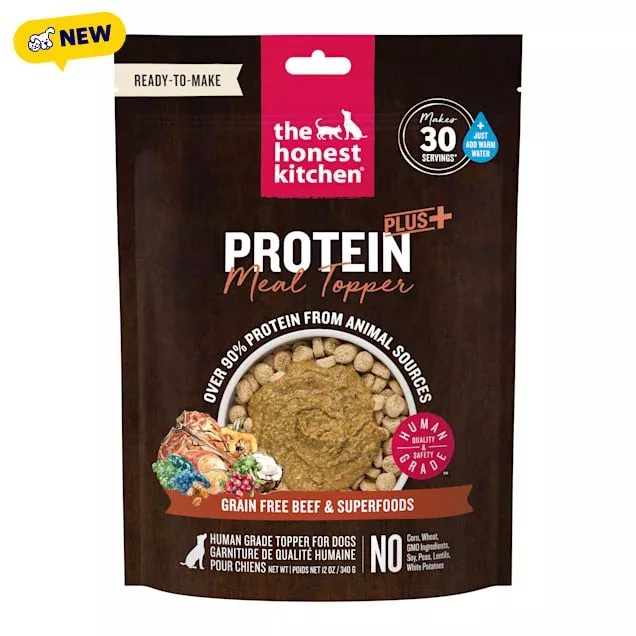 The Honest Kitchen Protein Plus Meal Topper Grain Free Beef & Superfoods 12oz