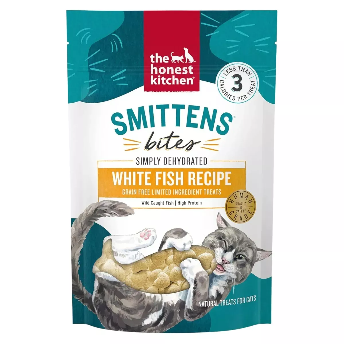 The Honest Kitchen Smittens Bites Treats for Cats - White Fish Recipe
