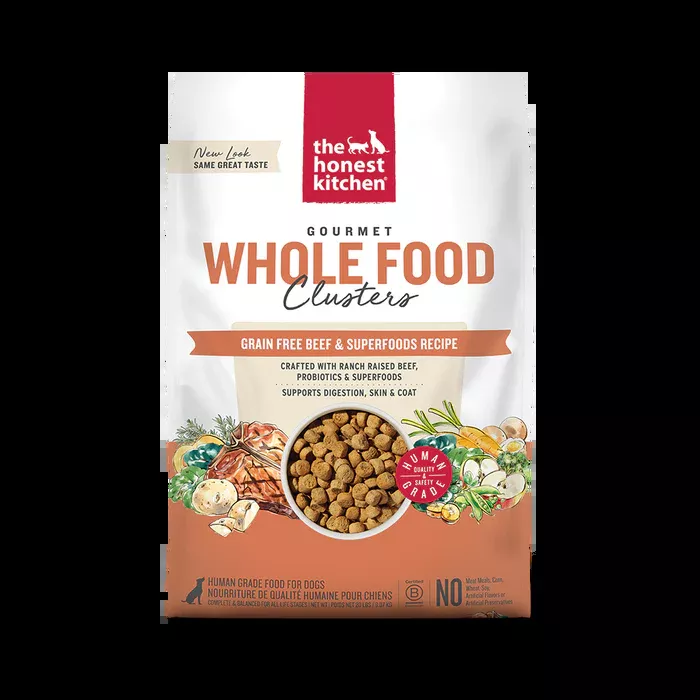 Honest Kitchen Whole Food Clusters Grain Free Beef Dog Food