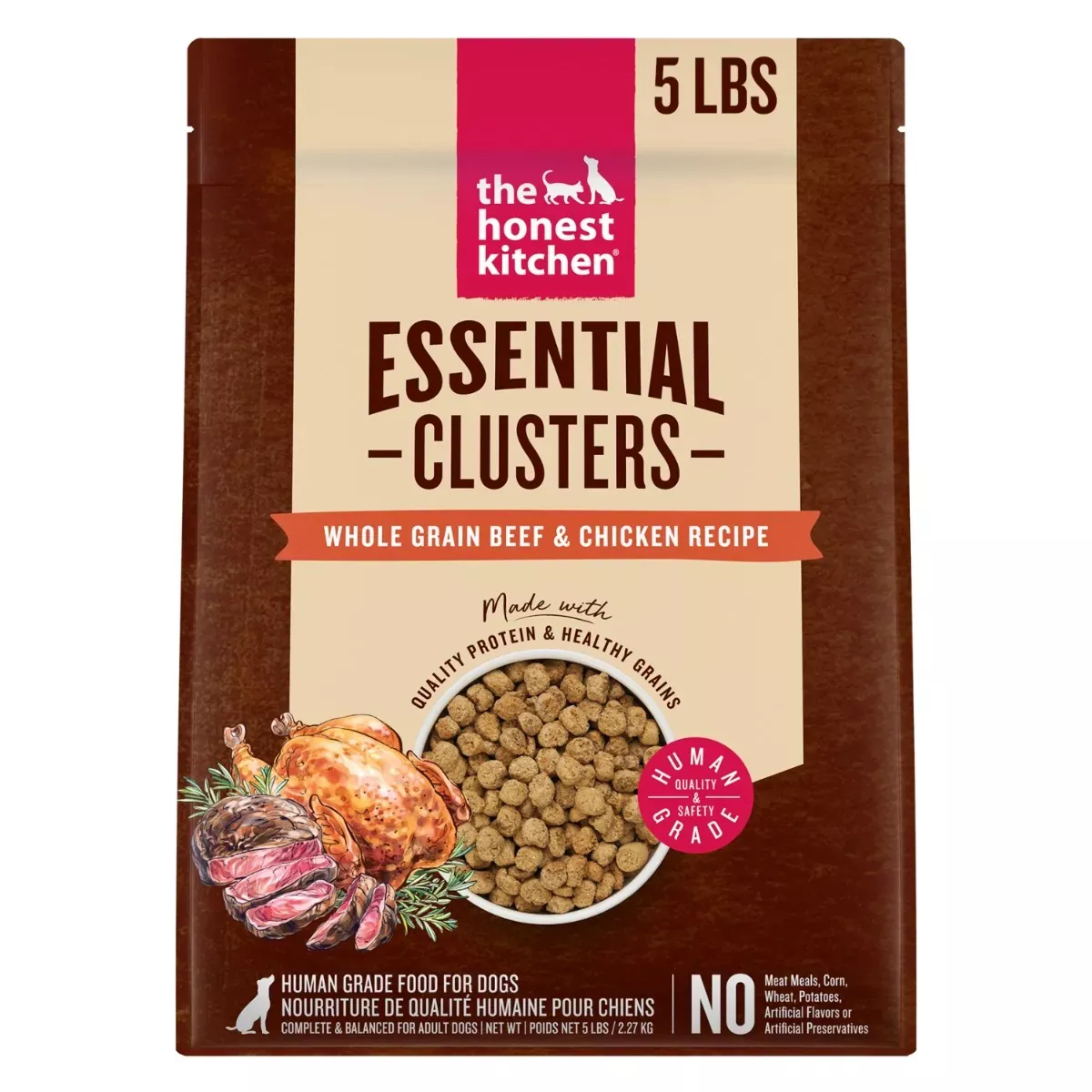 The Honest Kitchen Whole Grain Essential Clusters for Dogs - Beef & Chicken Recipe