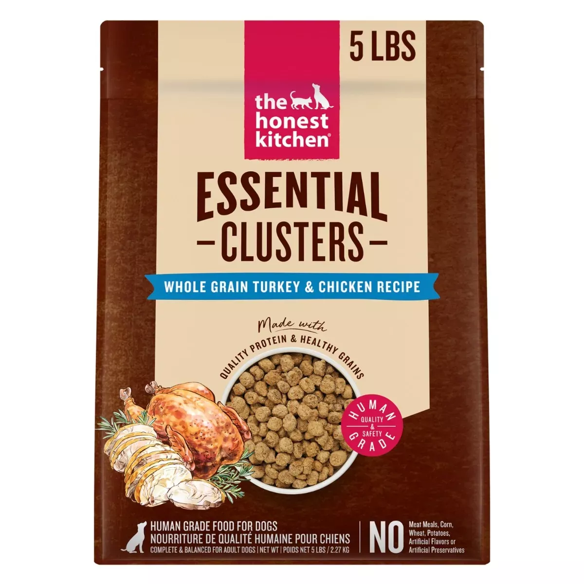 The Honest Kitchen Whole Grain Essential Clusters for Dogs - Turkey & Chicken Recipe