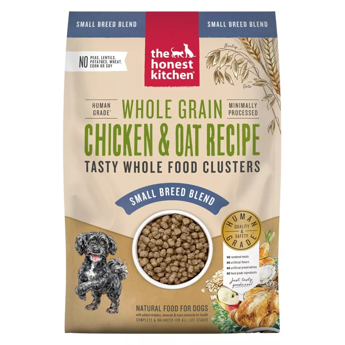 The Honest Kitchen Whole Grain Whole Food Clusters for Small Dogs – Chicken & Oat Recipe