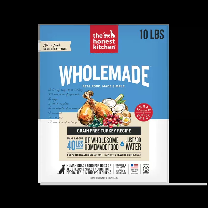 Honest Kitchen Wholemade Grain Free Turkey Dehydrated Dog Food