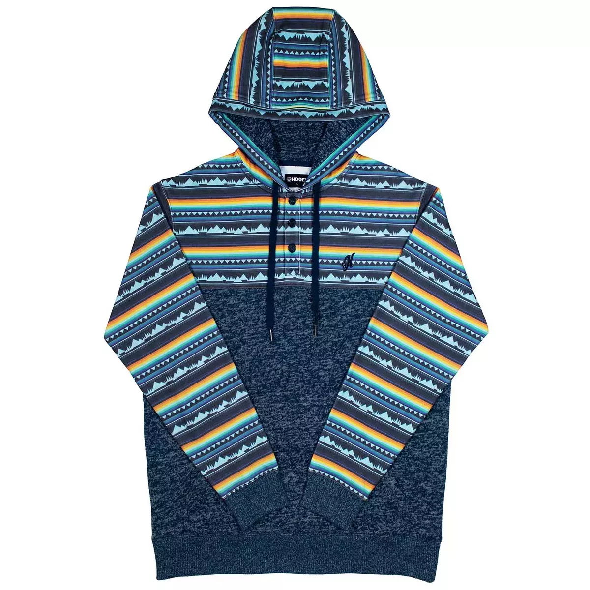 Hooey Jimmy Men's Hoodie, Navy & Stripe