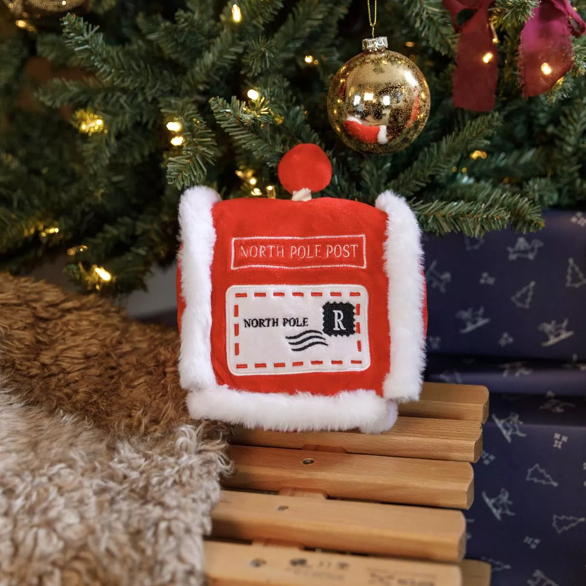 House of Paws North Pole Postbox Dog Toy