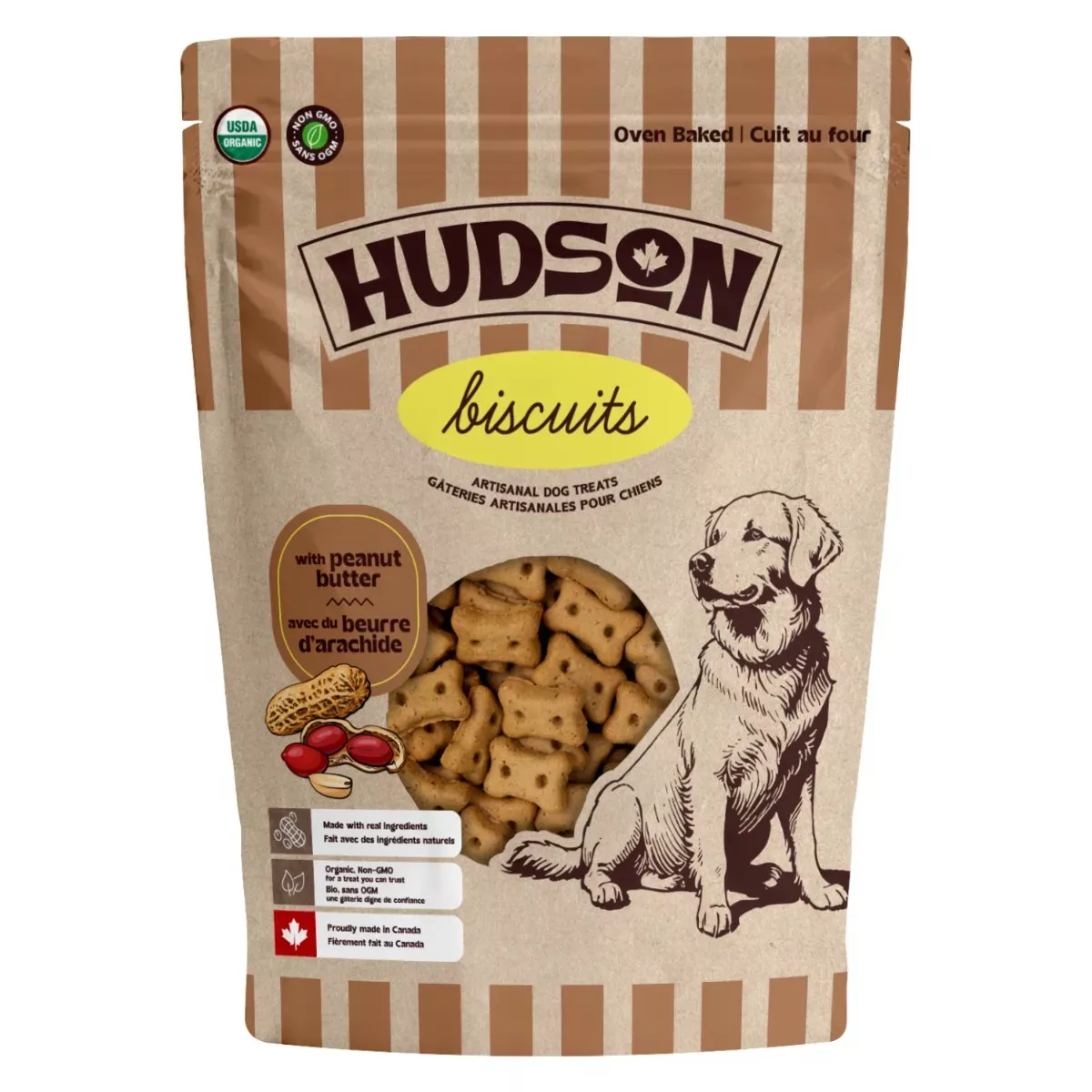 Hudson Biscuits Artisanal Dog Treats - Peanut Butter