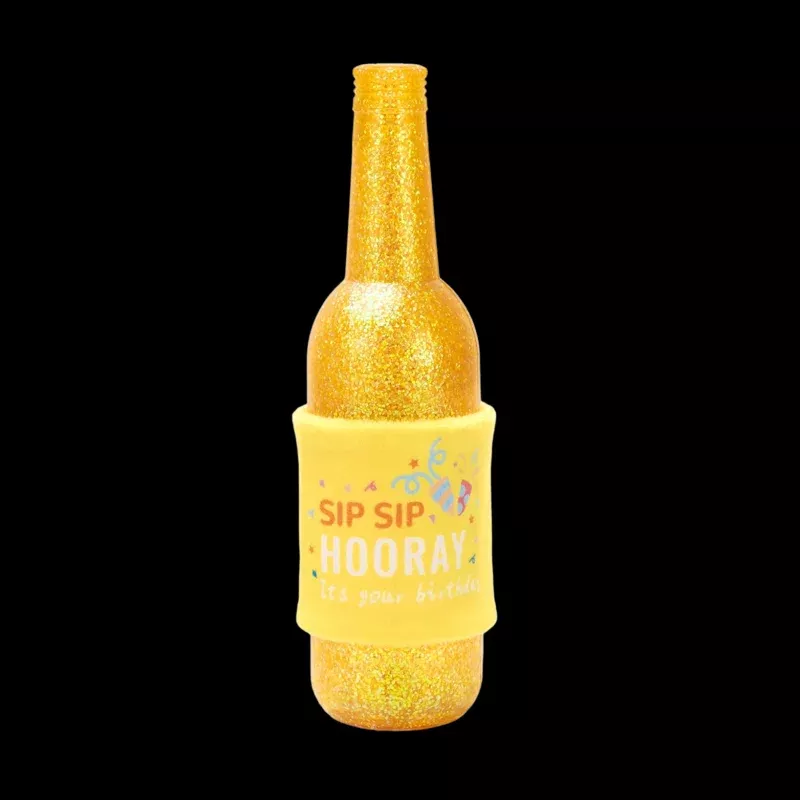 Hugsmart Pet Yappy Birthday Wine Rubber Dog Toy