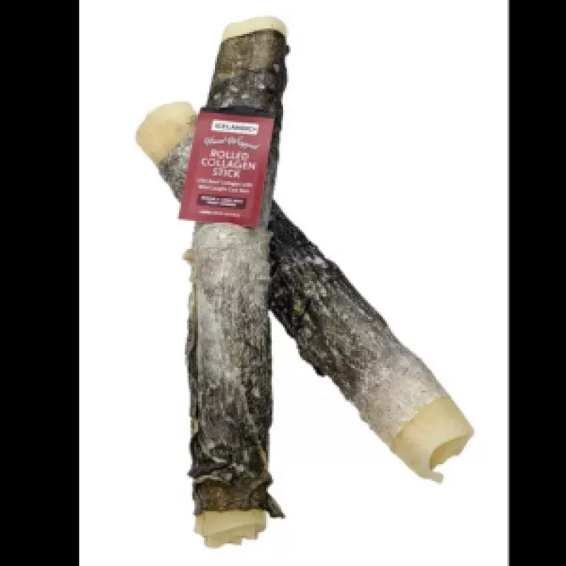 Icelandic+ Dehydrated Rolled Cod Skin Wrapped Beef Collagen Chew 2.5 oz