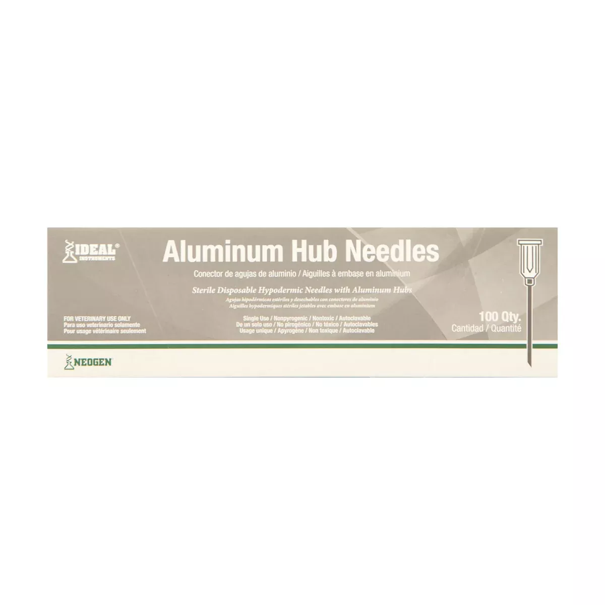 Ideal Aluminum Hub Needles, Box of 100