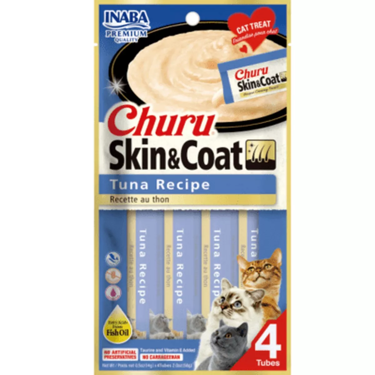 Inaba Churu Skin & Coat Tuna Cat Treats