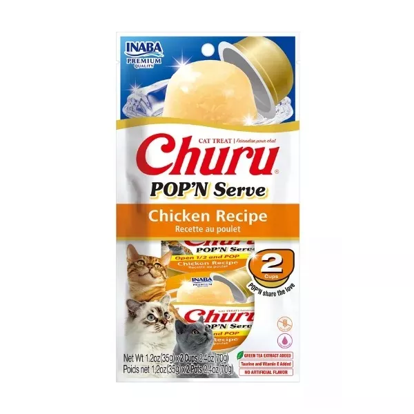 Inaba Pop'N Serve Cat Treats - Chicken Recipe