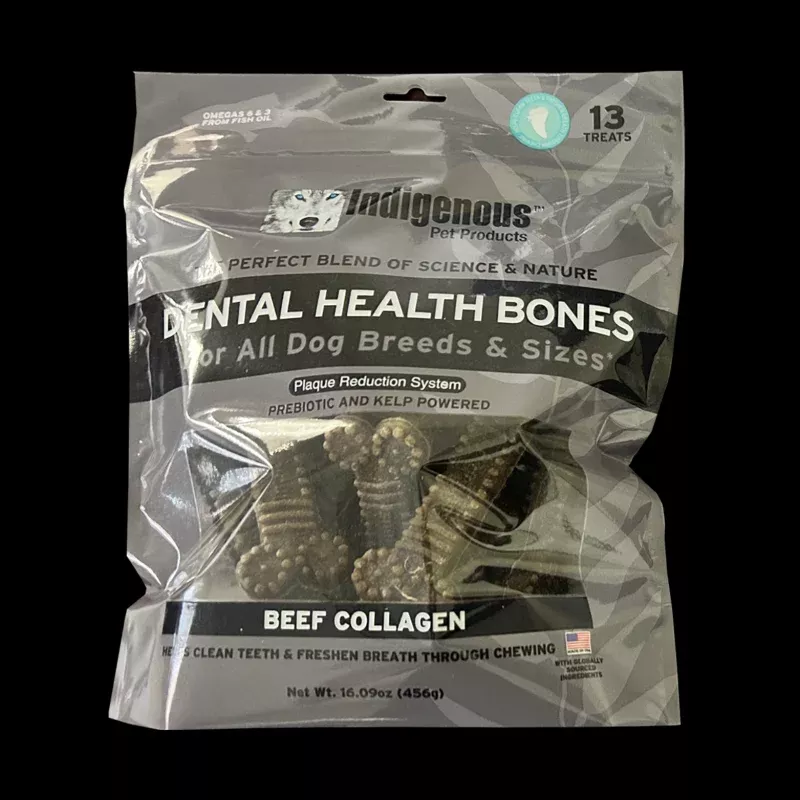 Indigenous Beef Collagen Grain-Free Dental Dog Treats, Original 13ct