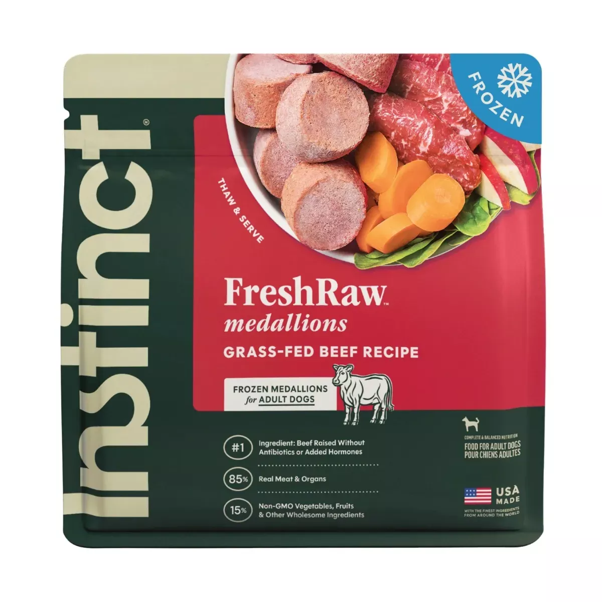 Instinct FreshRaw Medallions for Dogs - Beef Recipe