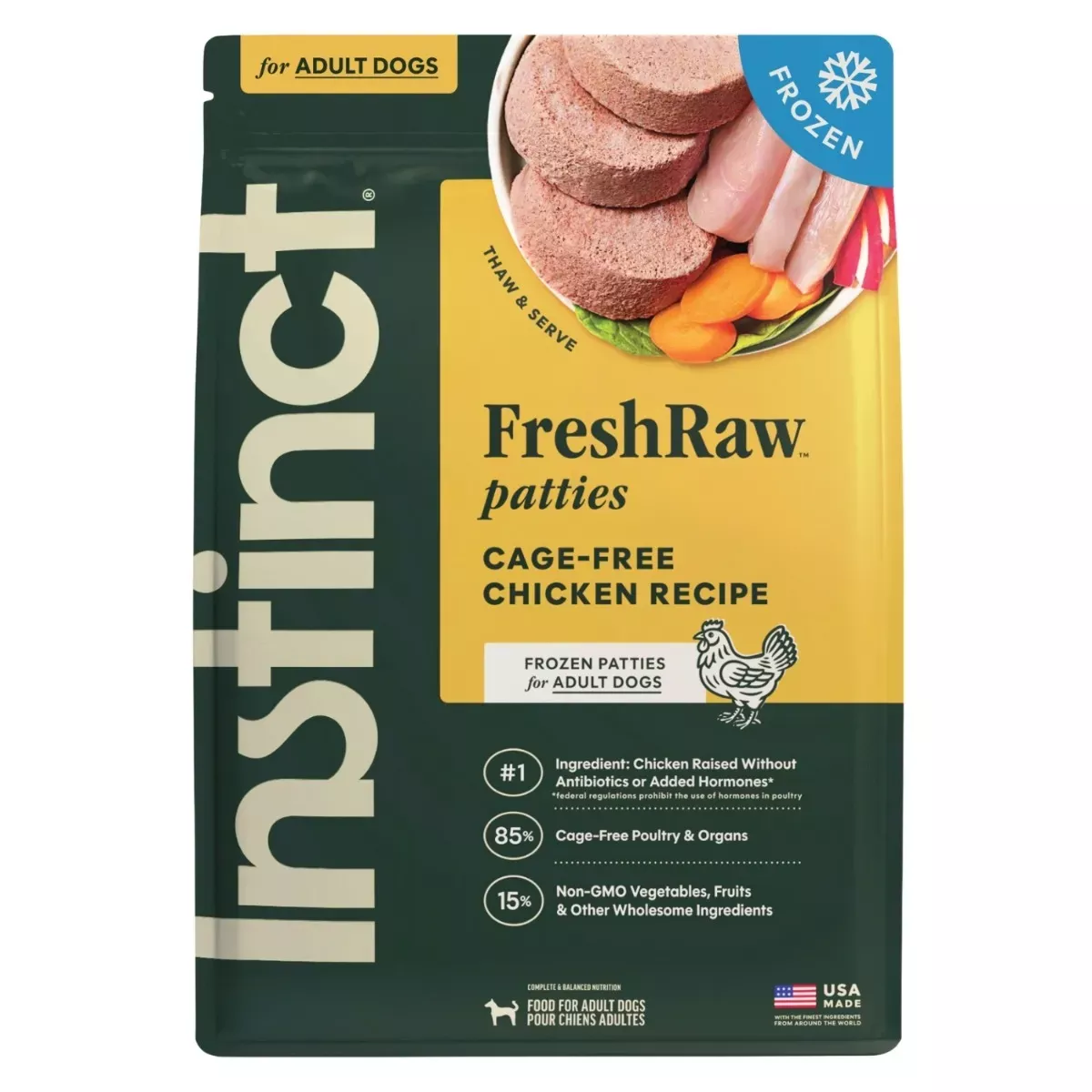 Instinct FreshRaw Patties for Dogs - Chicken Recipe