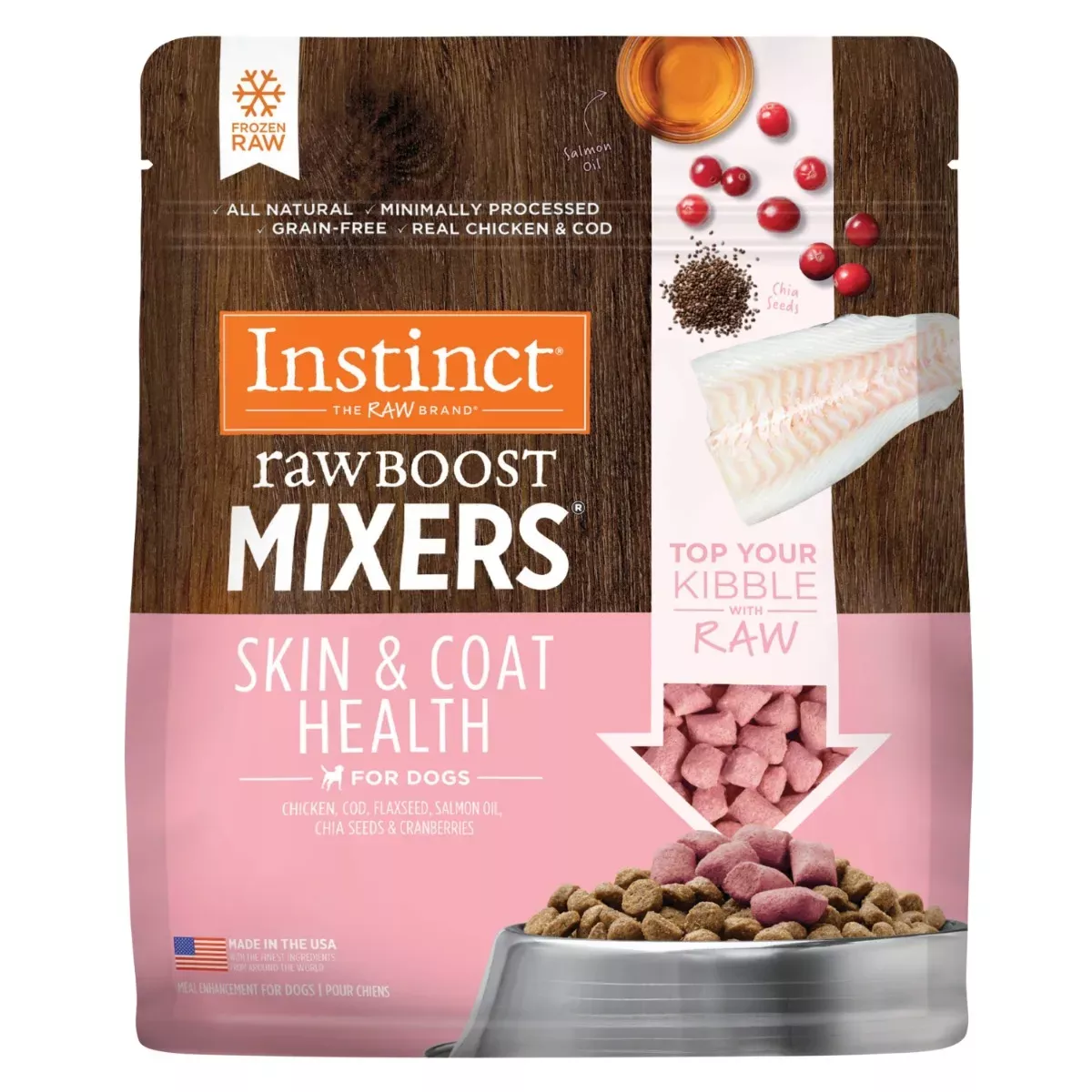 Instinct Frozen Raw Boost Mixers for Dogs - Skin & Coat Health