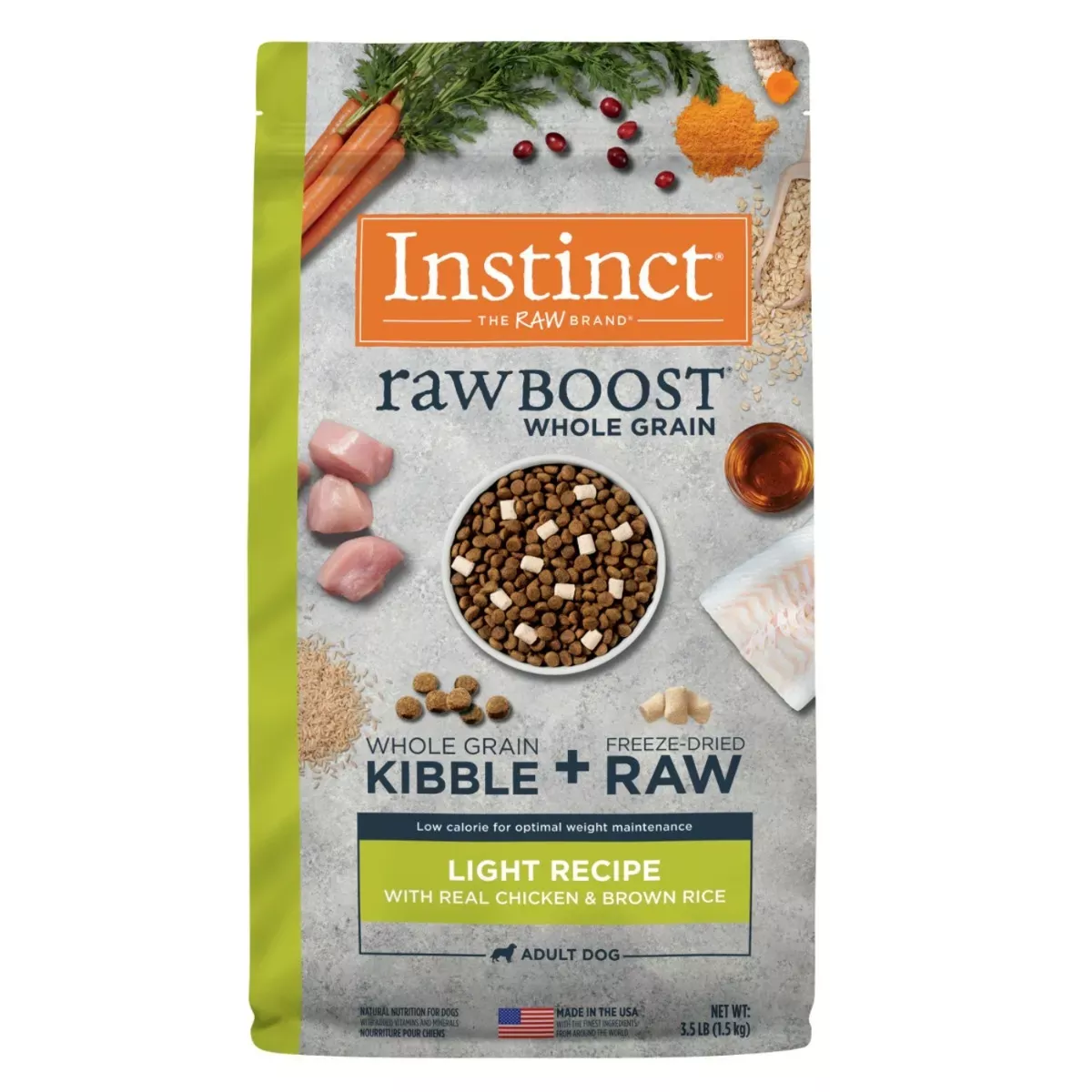 Instinct Raw Boost Whole Grain Light Dog Food - Real Chicken & Brown Rice Recipe