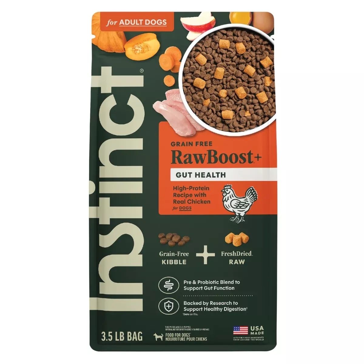 Instinct RawBoost+ Grain-Free Dry Food for Dogs - Gut Health