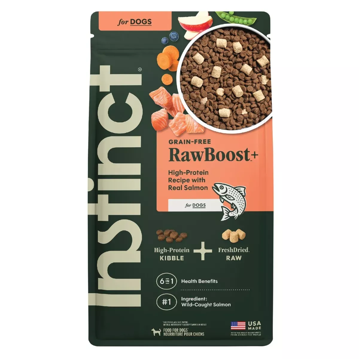 Instinct RawBoost+ Grain-Free Dry Food for Dogs - Salmon Recipe