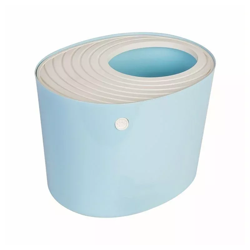 Iris Top Entry Cat Litter Box (Blue)