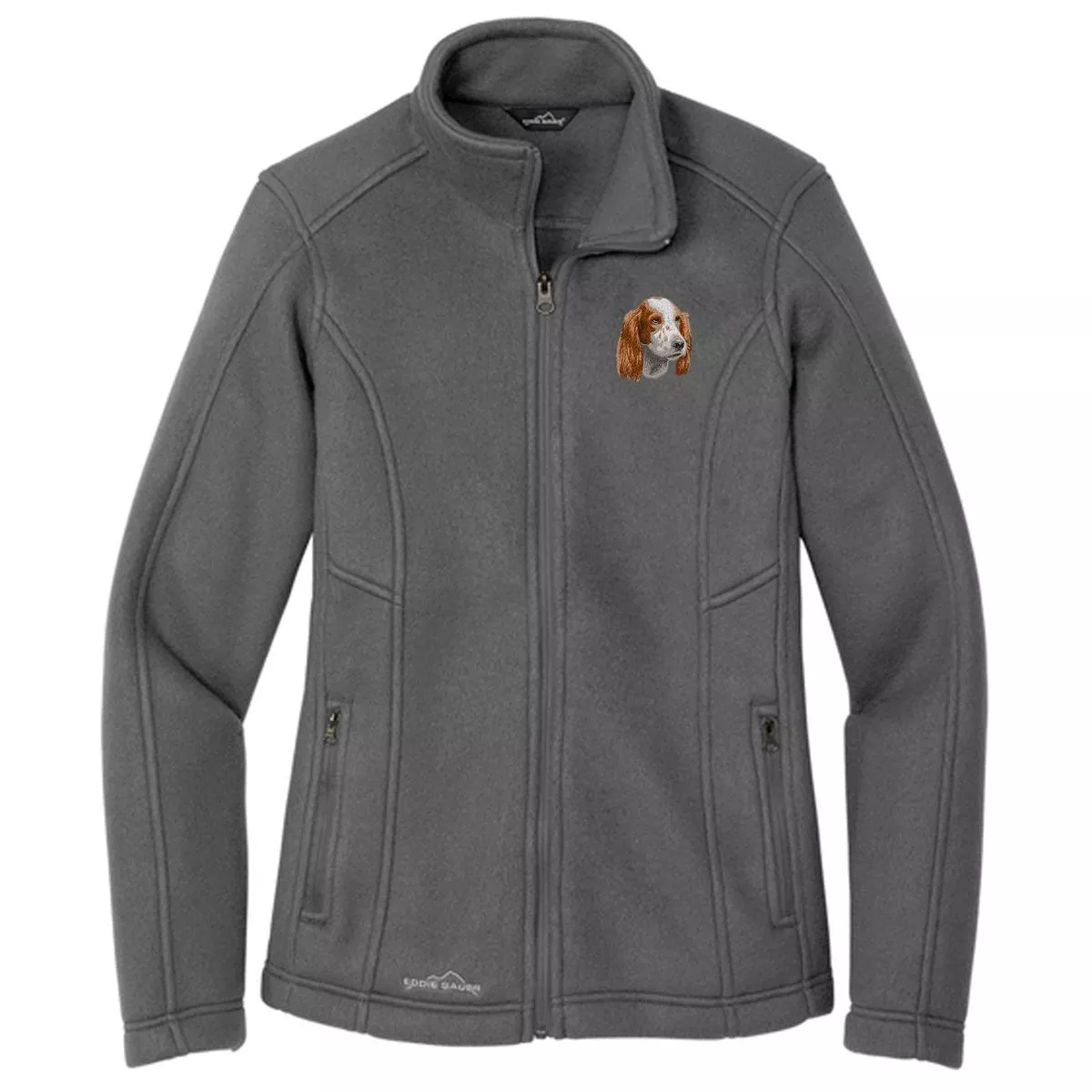 Irish Red and White Setter Embroidered Women’s Fleece Jacket
