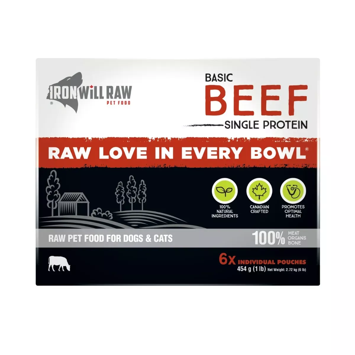 Iron Will Raw Pet Food Basic Meals - Beef