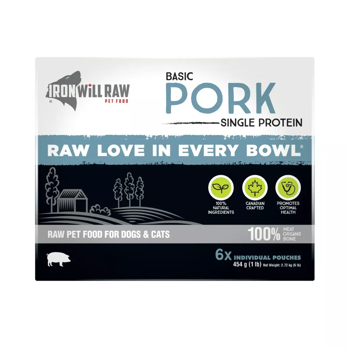Iron Will Raw Pet Food Basic Meals - Pork