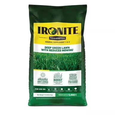 Ironite 1-0-0 Mineral Supplement Lawn Fertilizer – 15 lb