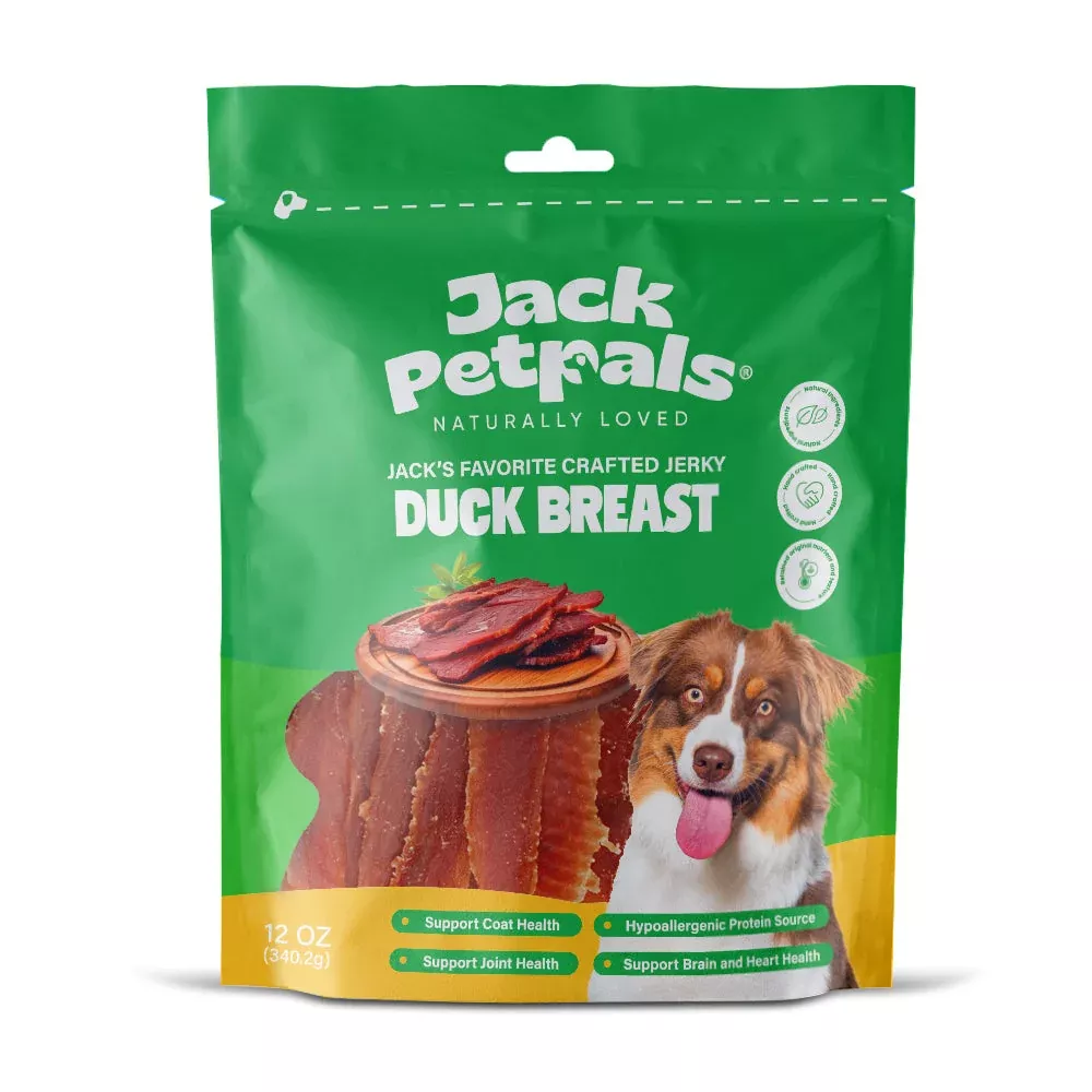 Jack PetPals Handcrafted Jerky Duck Breast Dog Treats (12oz)