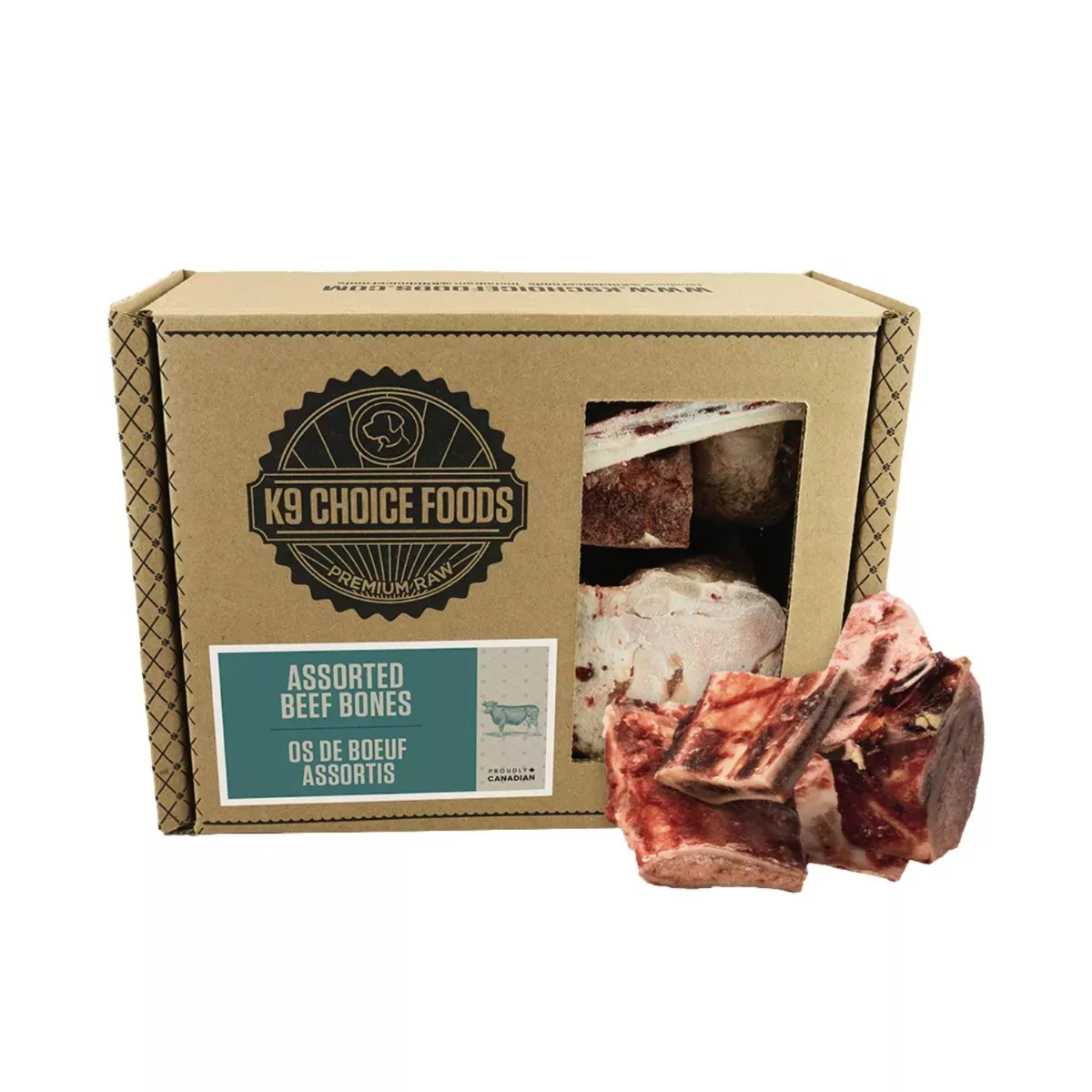 K9 Choice Foods Bones for Dogs - Assorted Beef