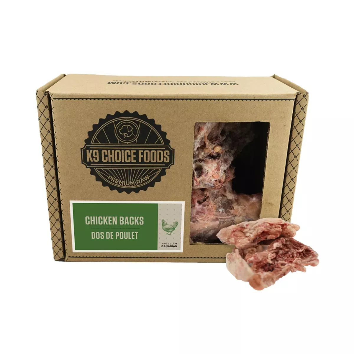 K9 Choice Foods Bones for Dogs - Chicken Backs