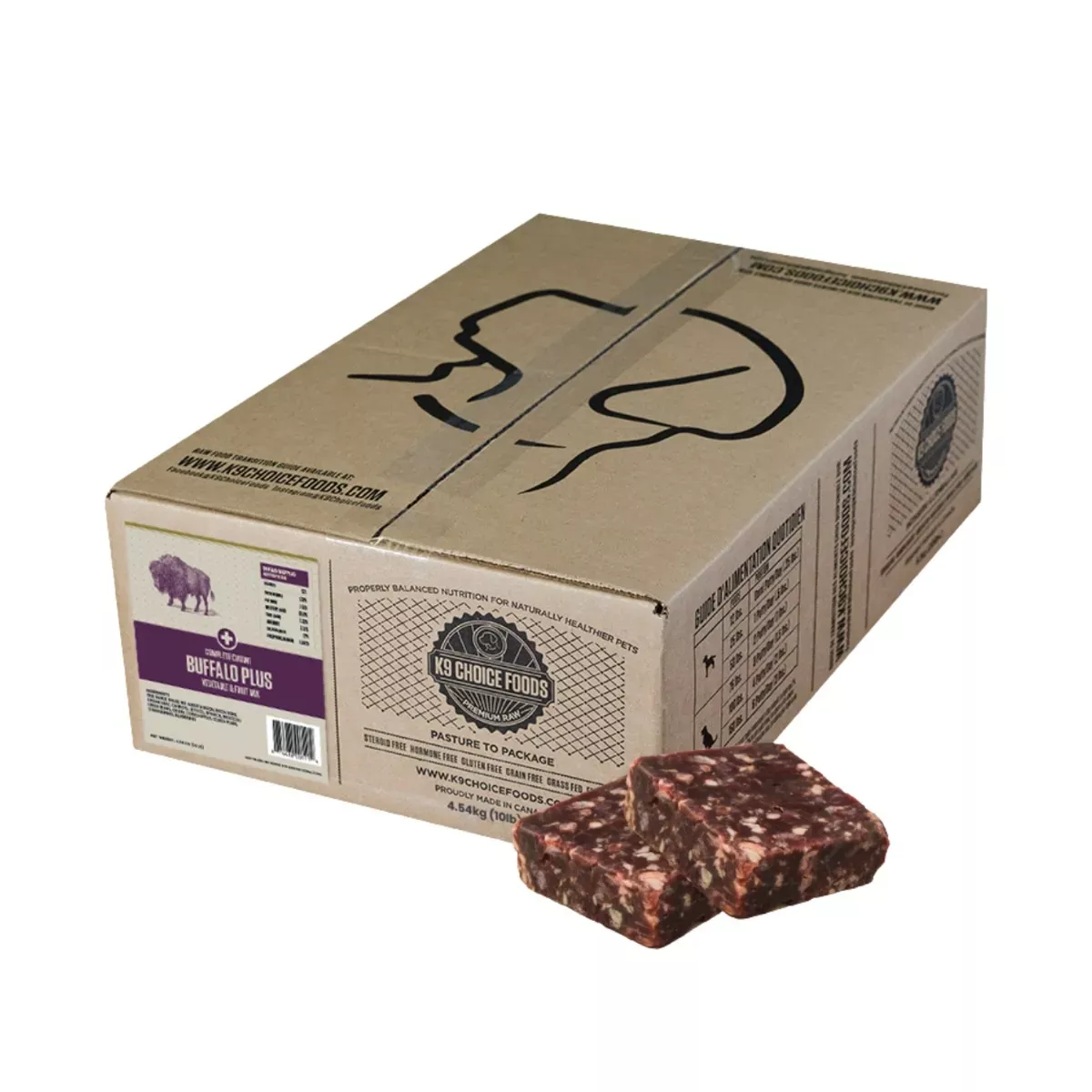 K9 Choice Foods Complete Raw Diet for Dogs - Buffalo Plus