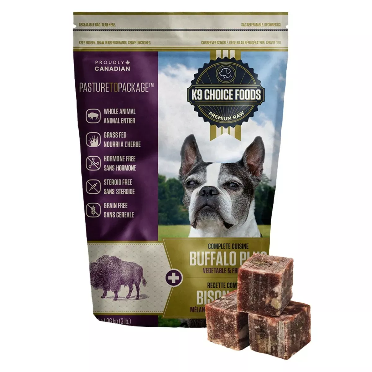 K9 Choice Foods Lil Guys Complete Cuisine for Dogs - Buffalo Plus