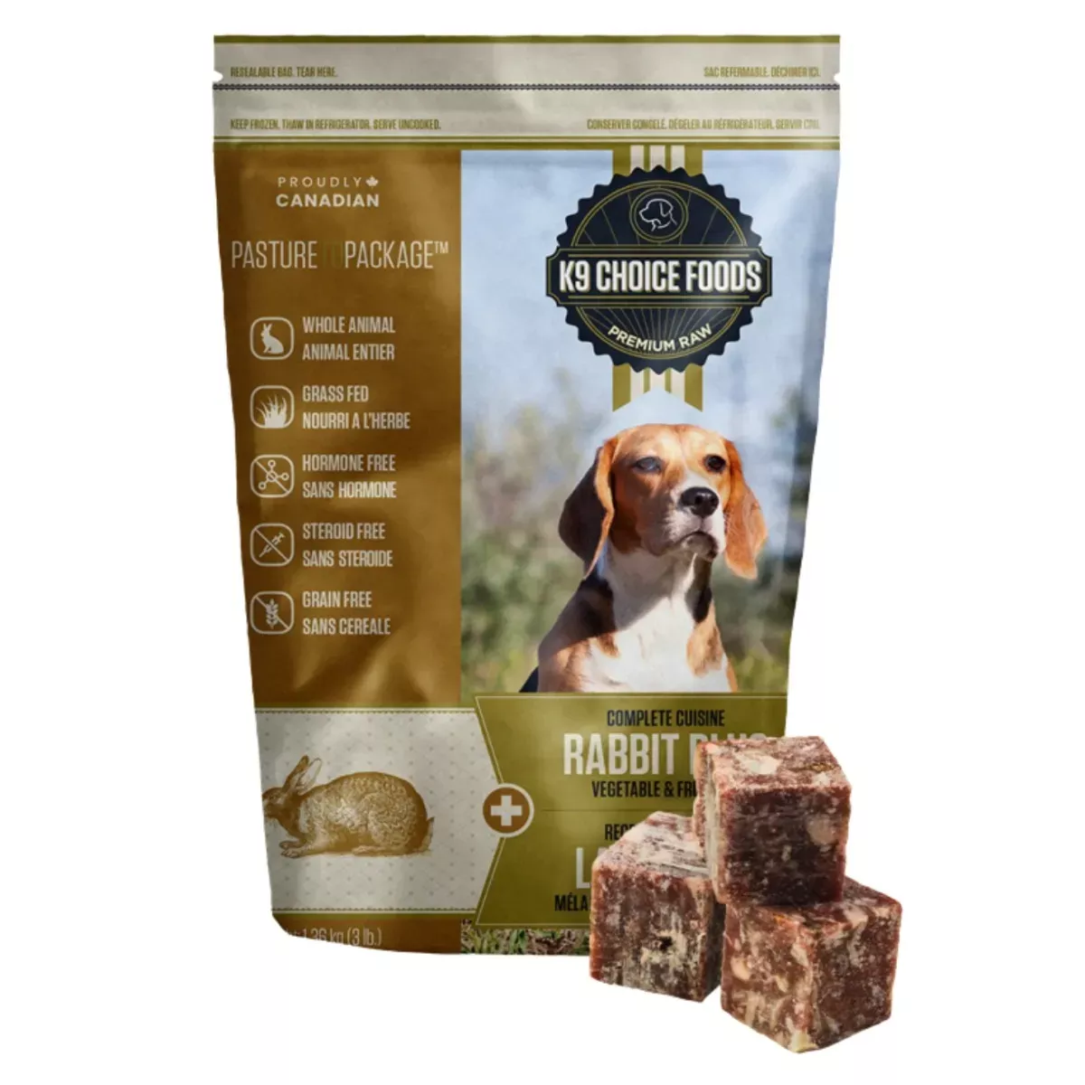 K9 Choice Foods Lil Guys Complete Cuisine for Dogs - Rabbit Plus