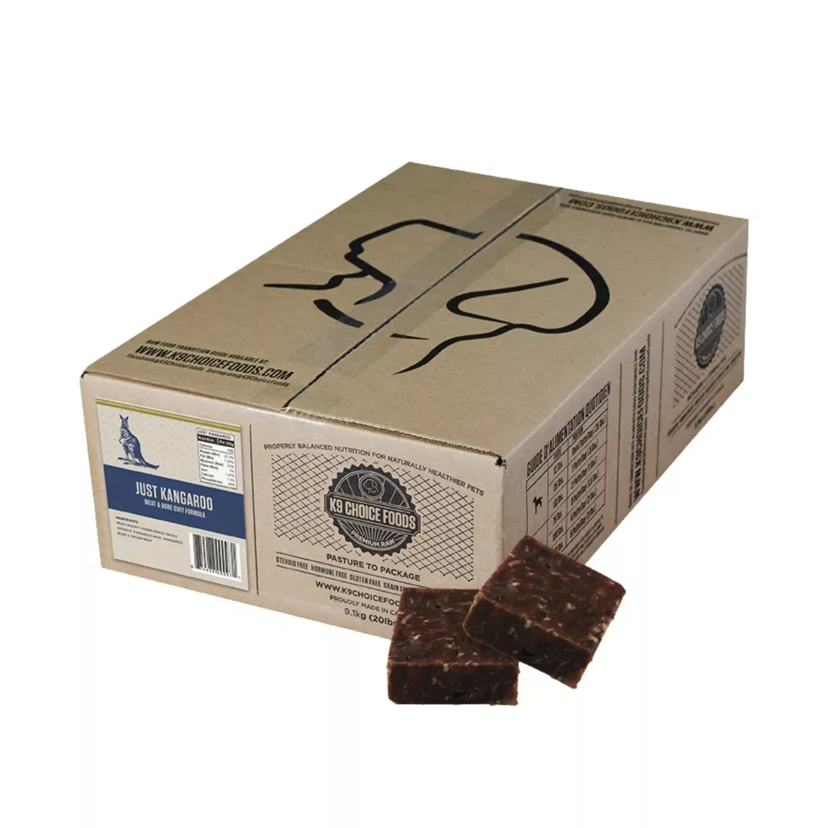 K9 Choice Foods Meat & Bone Formula for Dogs - Just Kangaroo