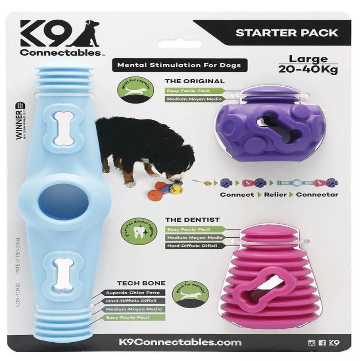 K9 Connectables Medium Starter Pack – Pu/Or/Ye