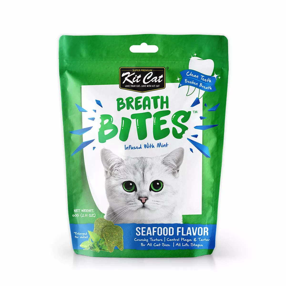 Kit Cat Breath Bites Cat Treat Seafood 60g