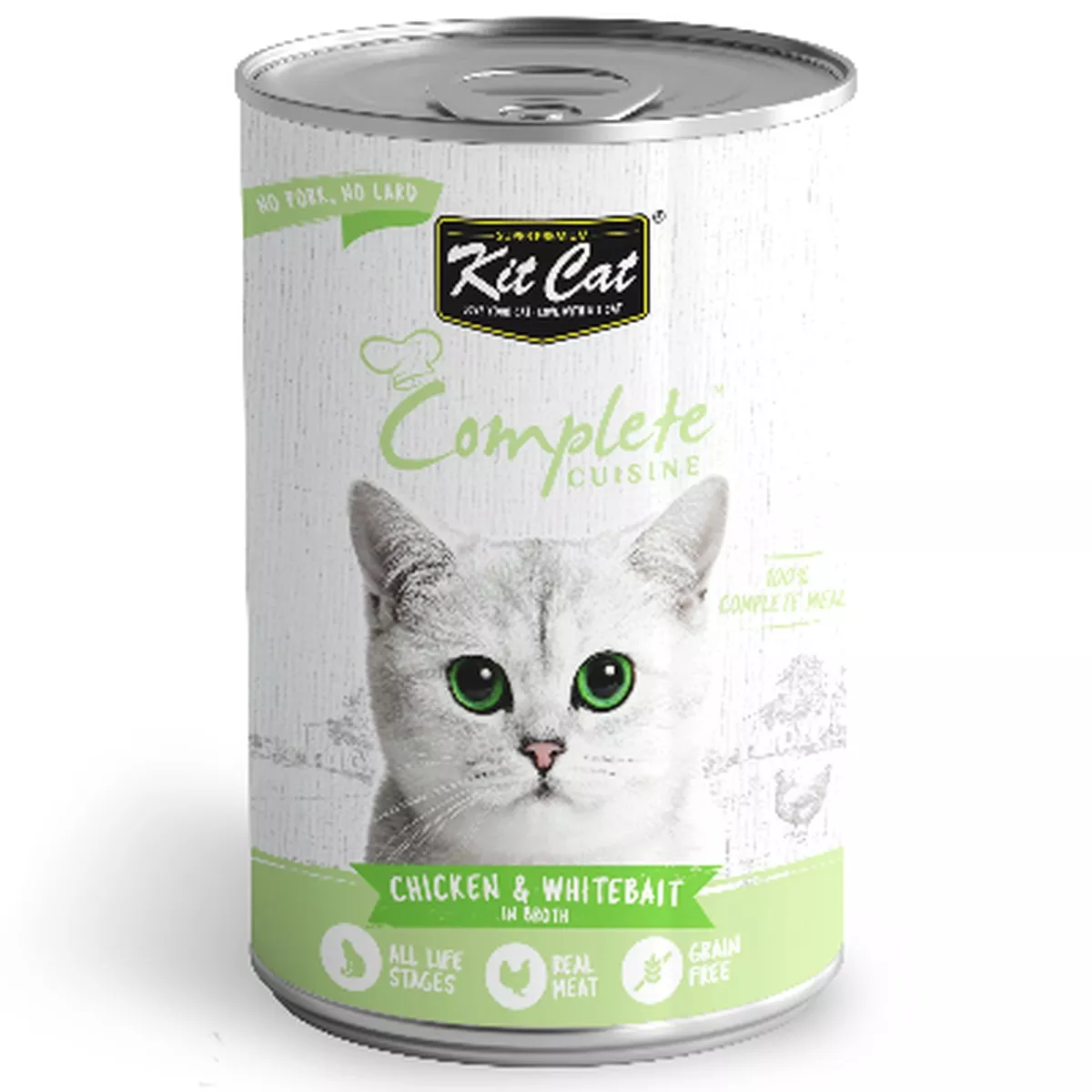 Kit Cat Complete Chicken and Whitebait Canned Cat Food